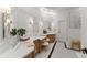 Modern bathroom featuring double sinks, vanity area, and glass-enclosed shower at 2960 Millwater Xing, Dacula, GA 30019