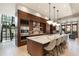 Modern kitchen with large island and stainless steel appliances at 1500 W Wesley Nw Rd, Atlanta, GA 30327