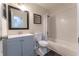 Updated bathroom with tub, toilet, and vanity at 2125 Jessica Way, Lithonia, GA 30058