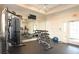 The community gym features weight training and cardio equipment with mirrors at 234 Ashford Cir, Atlanta, GA 30338