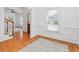 Living room with hardwood floors and wainscoting at 283 Boulder Park Ln, Atlanta, GA 30331