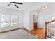 Bright living room with hardwood floors and wainscoting at 283 Boulder Park Ln, Atlanta, GA 30331