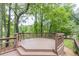 Octagonal deck overlooking a pond and lush trees at 2911 Bentwood Dr, Marietta, GA 30062