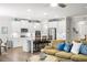 Modern kitchen with white cabinets and island at 7350 Rambling Vale, Cumming, GA 30028