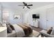 Main bedroom with a double bed, a dresser, and hardwood floors at 488 Village Run, Lawrenceville, GA 30046