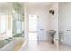 Bathroom with pedestal sink and vintage bathtub at 2933 Andrews Nw Dr, Atlanta, GA 30305