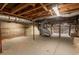 Unfinished basement area with HVAC and support beams at 9105 Griffin Sw Ln, Covington, GA 30014