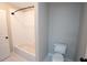 Bathroom with shower/tub combo and toilet at 1106 Bridge Mill Ave, Canton, GA 30114