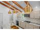 Modern kitchen with gold hardware and decorative backsplash at 2690 Williamsburg Dr, Decatur, GA 30034