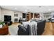 Finished basement with cozy seating, decor and wood-look flooring at 4286 Pool Rd, Winston, GA 30187