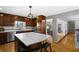 Kitchen featuring a center island, stainless steel appliances, and hardwood floors at 4286 Pool Rd, Winston, GA 30187