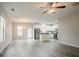 Open living space with a view into a modern kitchen featuring stainless steel appliances at 3045 Flat Shoals Rd, Atlanta, GA 30349