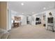 Spacious finished basement with game area, media center, and ample room for recreation at 925 Upper Hembree Rd, Roswell, GA 30076