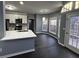 Modern kitchen with white cabinets and quartz countertops at 700 Somerset Vale Dr, Lawrenceville, GA 30044