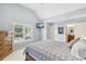 Comfortable bedroom with shutters, TV, and access to the ensuite bathroom, creating a private retreat at 3950 Stanford Dr, Cumming, GA 30041