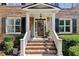 Charming front porch with brick stairs and a welcoming entrance at 3950 Stanford Dr, Cumming, GA 30041