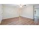 Spacious living area featuring hardwood floors and neutral walls at 1512 Pine Glen Cir, Decatur, GA 30035