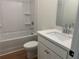 A cozy bathroom featuring a vanity with a white quartz countertop at 405 Carrera Ln, Acworth, GA 30102