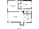Floor plan features a primary bedroom, living room, kitchen and bathroom with square footage at 2240 Cheshire Bridge Rd # 205, Atlanta, GA 30324