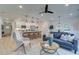 Inviting living room open to the kitchen and dining area, with stylish furnishings at 401 Carrera Ln, Acworth, GA 30102