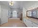 Luxurious bathroom with a soaking tub, shower, and granite vanity at 437 Cherry Tree Ln, Marietta, GA 30066