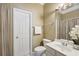 Clean bathroom with a shower/tub combo and updated vanity at 630 Birnamwood Dr, Suwanee, GA 30024