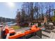 Lake view deck with seating and dining areas at 1126 Wedgefield Dr, Marietta, GA 30064