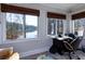 Sunroom with a lake view and built-in workspace at 1126 Wedgefield Dr, Marietta, GA 30064