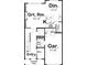 First floor plan showcasing an open layout with kitchen, dining, living room, and garage at 2127 Nichols Ln, Decatur, GA 30032