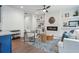 Living room with modern fireplace, built-in shelving, and stylish decor at 2127 Nichols Ln, Decatur, GA 30032