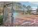 Well-maintained tennis court with rules posted, available for community use at 2015 Huntingdon, Atlanta, GA 30350