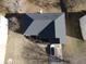 House with gray roof, driveway, and yard, viewed from above at 4908 Topsfield Ln, Lithonia, GA 30038