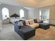 Spacious main bedroom featuring neutral tones, plush carpeting, and vaulted ceilings at 4908 Topsfield Ln, Lithonia, GA 30038