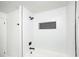 Modern bathroom with white subway tile, black accents, and a shower/tub combo at 2371 Wingfoot Pl, Decatur, GA 30035