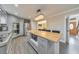 Kitchen island with butcher block countertop and stainless steel appliances at 98 Due West Ct, Dallas, GA 30157