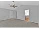 Large main bedroom with vaulted ceiling and ensuite bathroom at 593 Woodland Park Ter, Lawrenceville, GA 30043