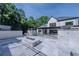 Backyard fire pit and patio with modern design at 5271 Lake Forrest Dr, Atlanta, GA 30342