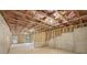 Large unfinished basement with walk-out door and studded walls ready for personalization at 7268 Eton Ln, Locust Grove, GA 30248