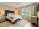 Cozy bedroom features a plush headboard, stylish bedside tables, and neutral decor at 3612 Castlegate Nw Dr, Atlanta, GA 30327