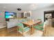 Recreation room features a large projector screen, a cozy couch, and a stylish dining area for versatile entertainment at 3612 Castlegate Nw Dr, Atlanta, GA 30327