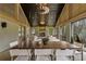 Spacious screened porch with a dining table and comfortable seating, perfect for enjoying outdoor meals at 3612 Castlegate Nw Dr, Atlanta, GA 30327