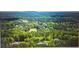 Overhead view of residential community with homes nestled among lush greenery and mature trees at 4927 Slaton Drive, Acworth, GA 30101