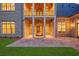 Covered patio with a stone floor and view of the backyard at 4927 Slaton Drive, Acworth, GA 30101