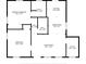 Detailed floor plan showcasing dimensions of the primary bedroom, kitchen, living room, and utility spaces at 67 Holly Nw Rd, Atlanta, GA 30314