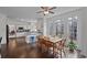 Charming breakfast nook with a view of the backyard and access to kitchen at 610 Ashwood Ct, Woodstock, GA 30189
