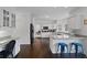 Eat-in kitchen with granite countertops, stainless steel appliances and a built in desk at 610 Ashwood Ct, Woodstock, GA 30189