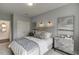 Cozy bedroom with decorative wall art and neutral accents at 628 Gilles Ln, Cumming, GA 30041