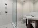 Contemporary bathroom with subway tile and a glass shower at 2255 Peachtree Ne Rd # 724, Atlanta, GA 30309