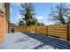 Modern deck with wood railings and backyard views at 4386 Bluebird Ln, Lithia Springs, GA 30122