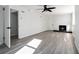 Finished basement with fireplace and vinyl flooring at 1863 Bruce Ne Rd, Atlanta, GA 30329